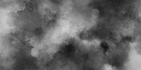 Abstract white and gray isolated cloud cumulus clouds. Gray aquarelle painted realistic fog or mist smoky textured canvas design. White and ash messy wall stucco texture background.