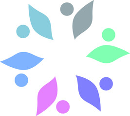 PEOPLE CONNECTED UNION TEAM TEAMWORK SIGN SYMBOL LOGO
