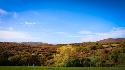 autumn landscape in the mountains