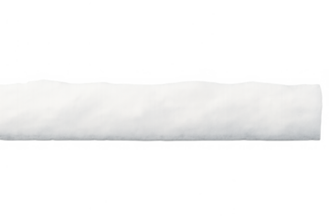 White snowdrift forming a wavy snow bank, creating a natural winter border on transparent background