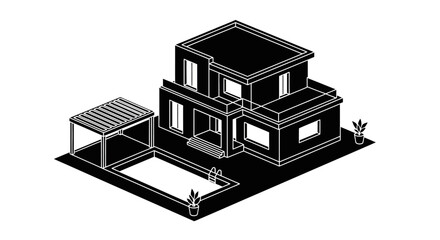 A colorful collection of weather elements plants and a cheerful bird