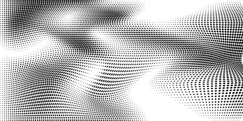 Dynamic Black and White Halftone Dots Background for Pop Art Designs