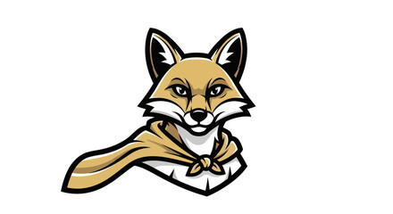 Fox with a Scarf - A Cartoonish and Determined Character.