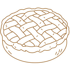 Rustic Lattice Pie Silhouetted
