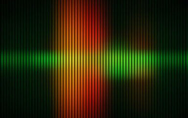 Abstract Sound Wave Pattern with Green and Red Light