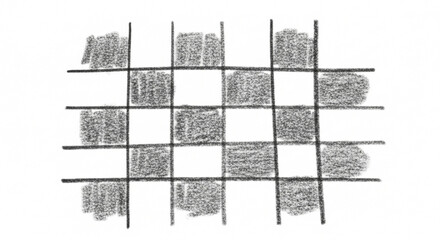 Abstract grid pattern with hand-drawn elements, perfect for modern design concepts and creative backgrounds, offering a unique visual texture