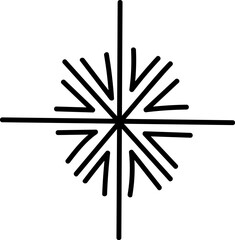 Outline Snowflake Symbol