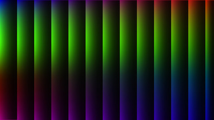 Dark neon gradient vertical stripes with glowing green red lights