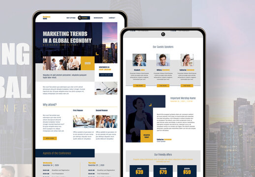 Business Conference Agenda Email Newsletter Template