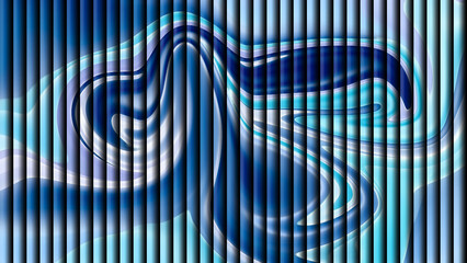 Naklejka premium Blue and white swirl pattern with metallic reflective line texture
