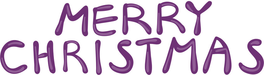 Obraz premium Merry Christmas hand lettering design