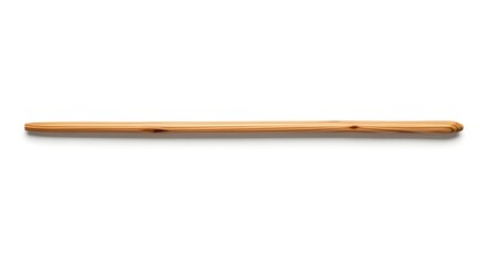 Single wooden stick on white background