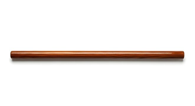 Wooden dowel rod on white background