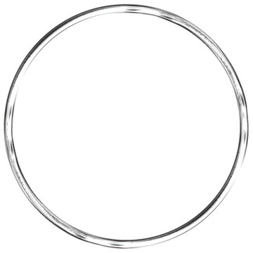 Transparent mirror ring circle isolated on white background. Realistic glossy glass effect with reflective metallic edges, perfect for digital overlays, logo frames, decorative badges, and modern visu