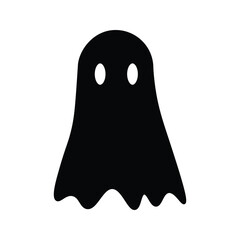 Ghost logo, icon. Ghost isolated on white background. Vector illustration 