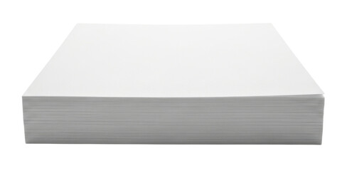 Fototapeta premium Stack of white paper transparent background cutout png