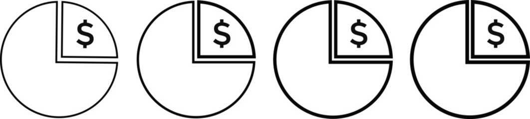 Ratio icon. Graphic template symbol. Represents financial analysis sign

