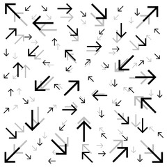 Arrow Pattern on White Background