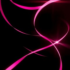 Abstract Pink Light Trails on Black Background Vibrant Modern Design