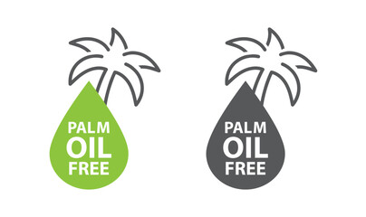 Palm oil free symbol, vector, icon.
