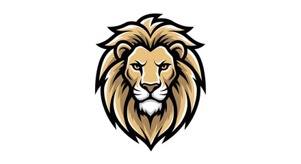 Majestic Lion Head Logo with Intricate Mane Details.