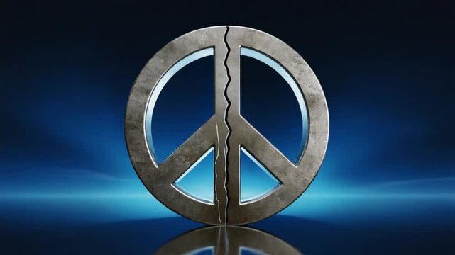 Broken peace symbol.	
