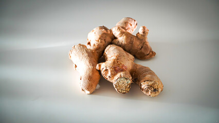 Ginger Root on White Background