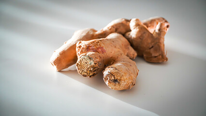 Ginger Root on White Background