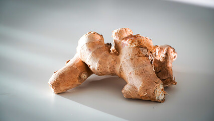 Ginger Root on White Background