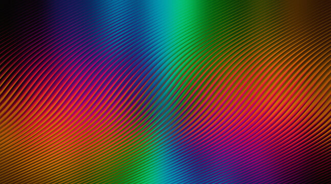 Intense abstract background showcasing a harmonious blend of vivid colors and intricate diagonal line patterns