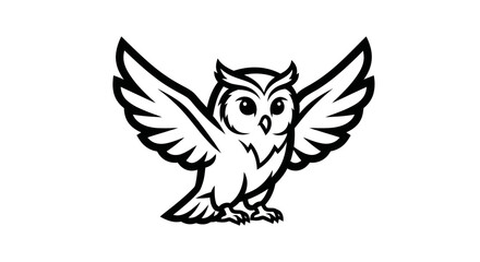 Majestic Owl with Open Wings - A Symbol of Wisdom and Freedom.