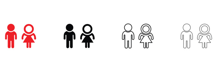 male female gender symbol vector icon, men women gender sign vector illustration