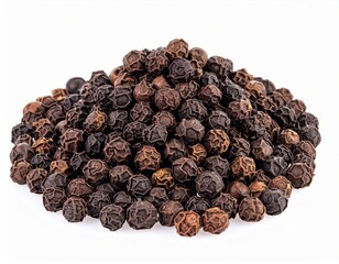 Obraz premium A detailed image of black peppercorns, showcasing their texture and color, ideal for culinary and ingredient-focused projects.