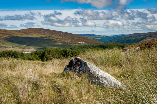 Beautiful scenic mountain landscape. Wicklow Mountains National Park, County Wicklow, Ireland