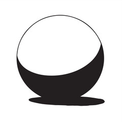silhouette of a billiard ball