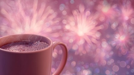 Warm drink festive background