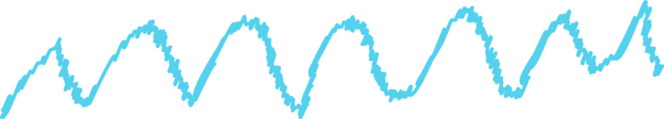 Chalk Drawn Abstract Wavy Line