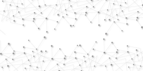 A beautiful Chaotic abstract line seamless pattern .Technology black illustration . Connected lines with dots .graphic background dots with connections for your design, illustration