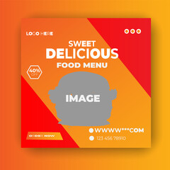 Delicious food menu design