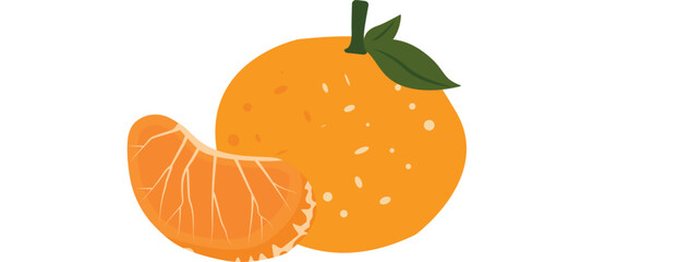 Fruit mandarin isolated on white background