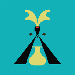 scissors merging with sprinkler spray surreal concept