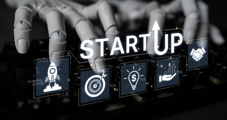 An AI assistant helps launch a new startup business. The smart system provides strategic planning,...