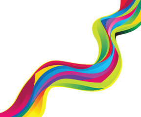 artistic creative colorful rainbow wave background.eps