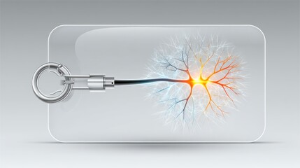 Brain Neuron Illustration - Neural Network and Cognitive Processes.