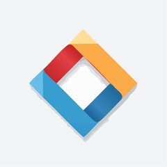 Abstract dimensional diamond design featuring vibrant color gradients in modern presentation