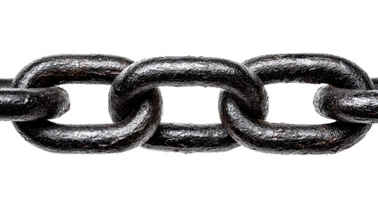 Obraz premium No black iron chain on a Transparent background PNG