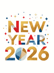 Colorful 2026 Happy New Year Celebration Design