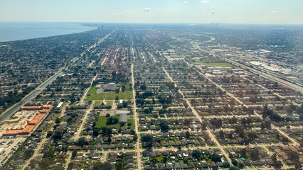 aerial view of the city