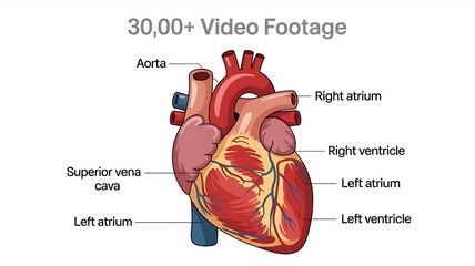human heart anatomy model