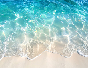 Fototapeta premium Transparent Ocean Surface with Soft Natural Reflections